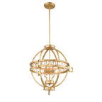 Lemuria 3-Light Globe Pendant (Distressed Gold)