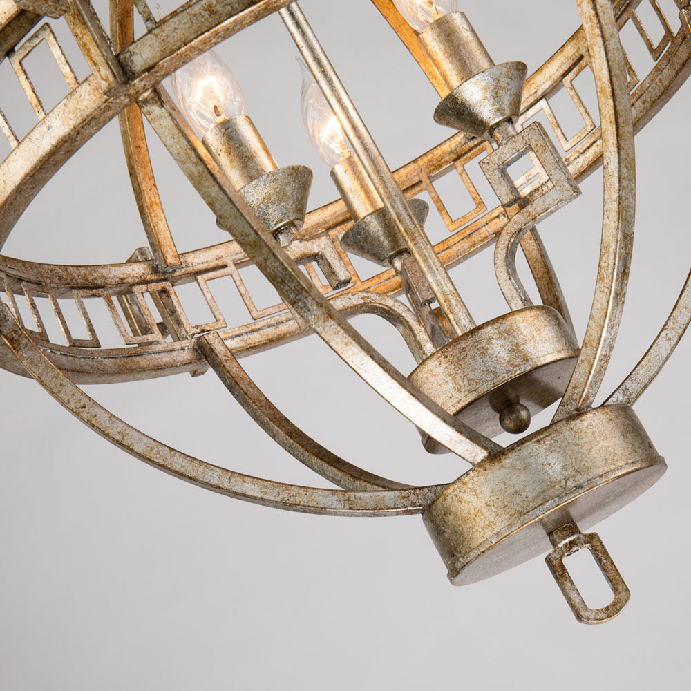 Lemuria 3-Light Globe Pendant (Distressed Gold)