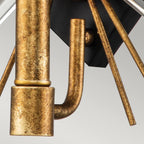 Sun King 1lt Wall Light - Gold Leaf