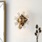 Sun King 1lt Wall Light - Gold Leaf