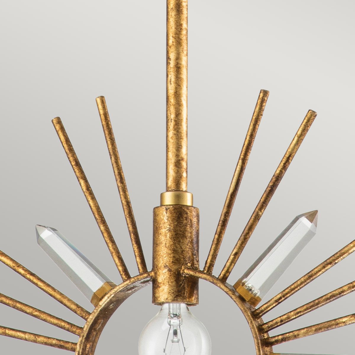 Sun King 1lt Pendant - Gold Leaf