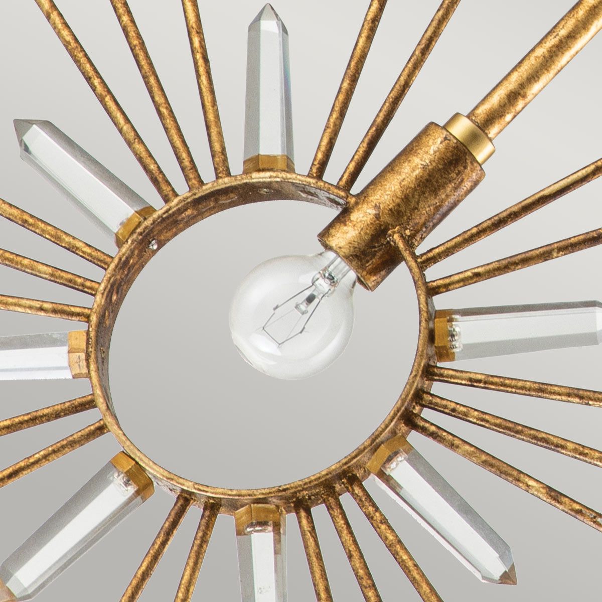 Sun King 1lt Pendant - Gold Leaf