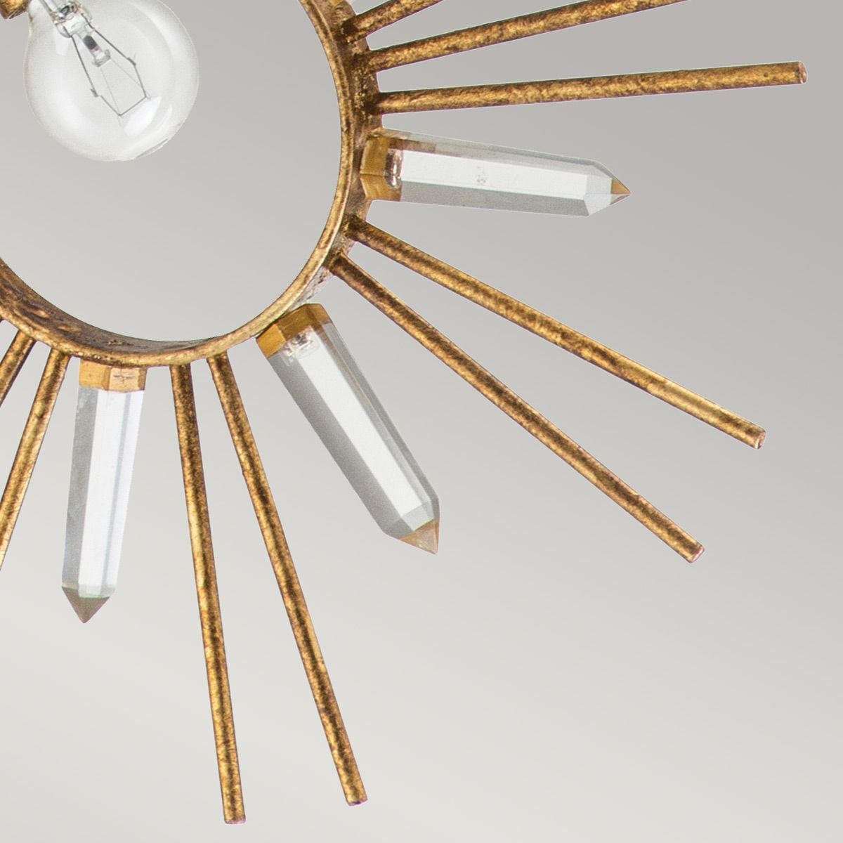 Sun King 1lt Pendant - Gold Leaf