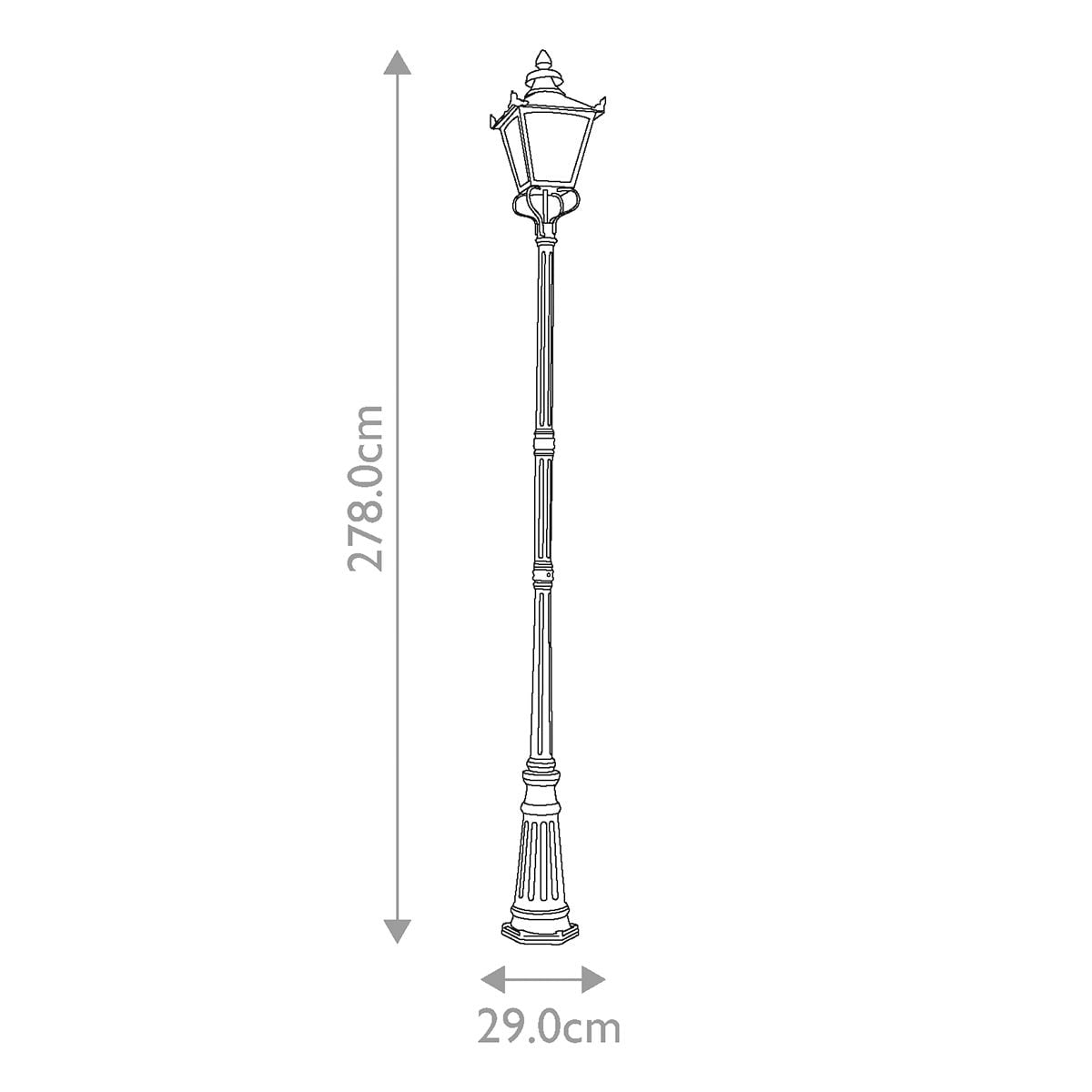 Grampian 1 Light Lamp Post