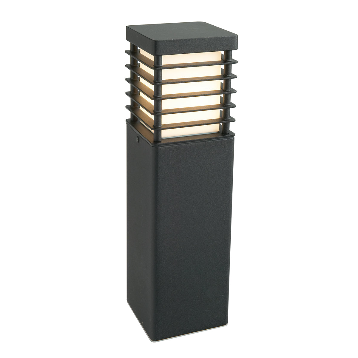 Halmstad Medium Black Bollard Light