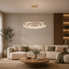 Franklite Halo LED Ring Pendant Light Gold 800mm