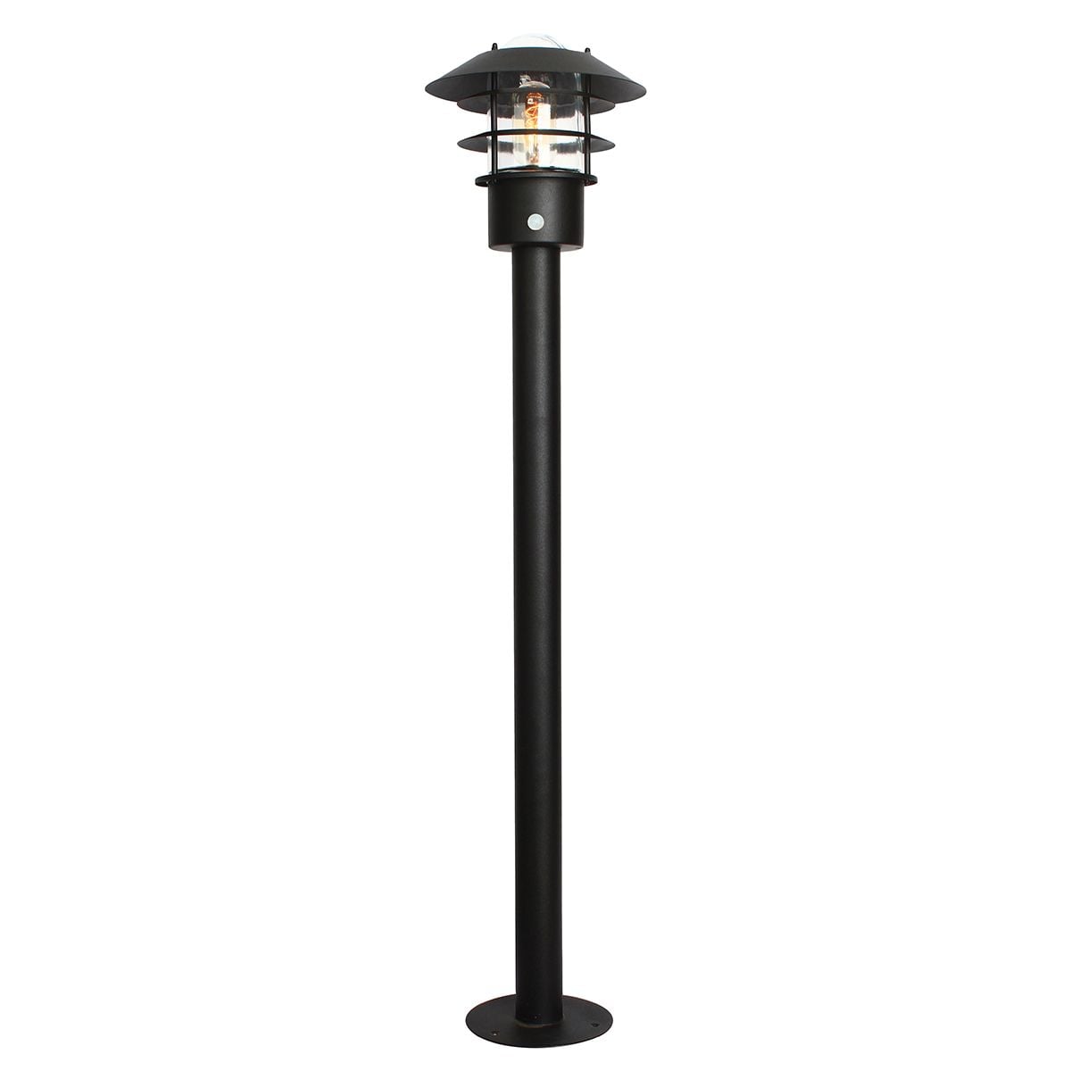 Helsingor 1 Light Bollard Lantern with PIR