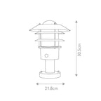 Helsingor 1 Light PIR Pedestal Lantern