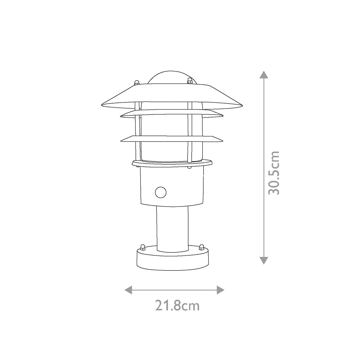 Helsingor 1 Light PIR Pedestal Lantern