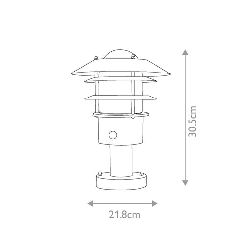 Helsingor 1 Light PIR Pedestal Lantern