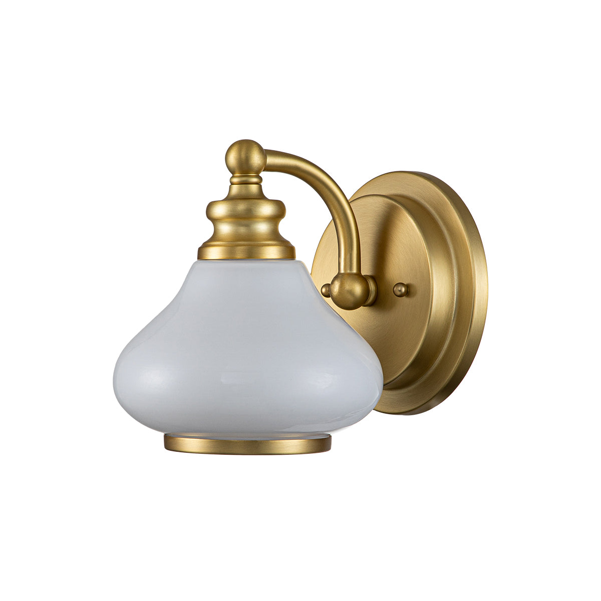 Ainsley 1-Light Bathroom Wall Light (Burnished Brass)