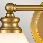 Ainsley 2-Light Bathroom Wall Light (Burnished Brass)