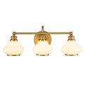 Ainsley 3-Light Bathroom Wall Light (Burnished Brass)