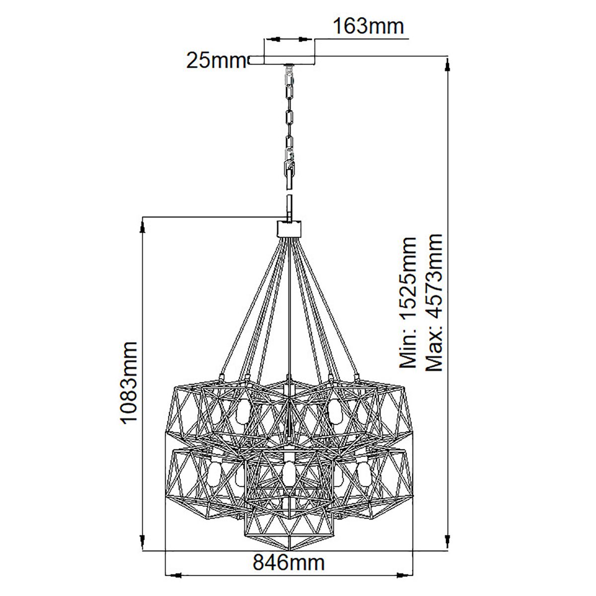 Astrid 11 Light Pendant Cluster