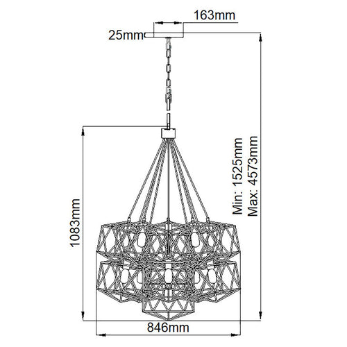 Astrid 11 Light Pendant Cluster