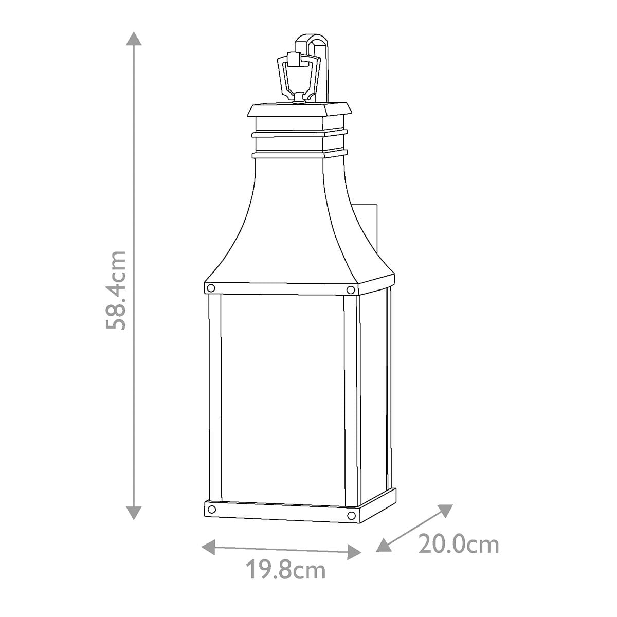 Beacon Hill 2lt Medium Wall Lantern