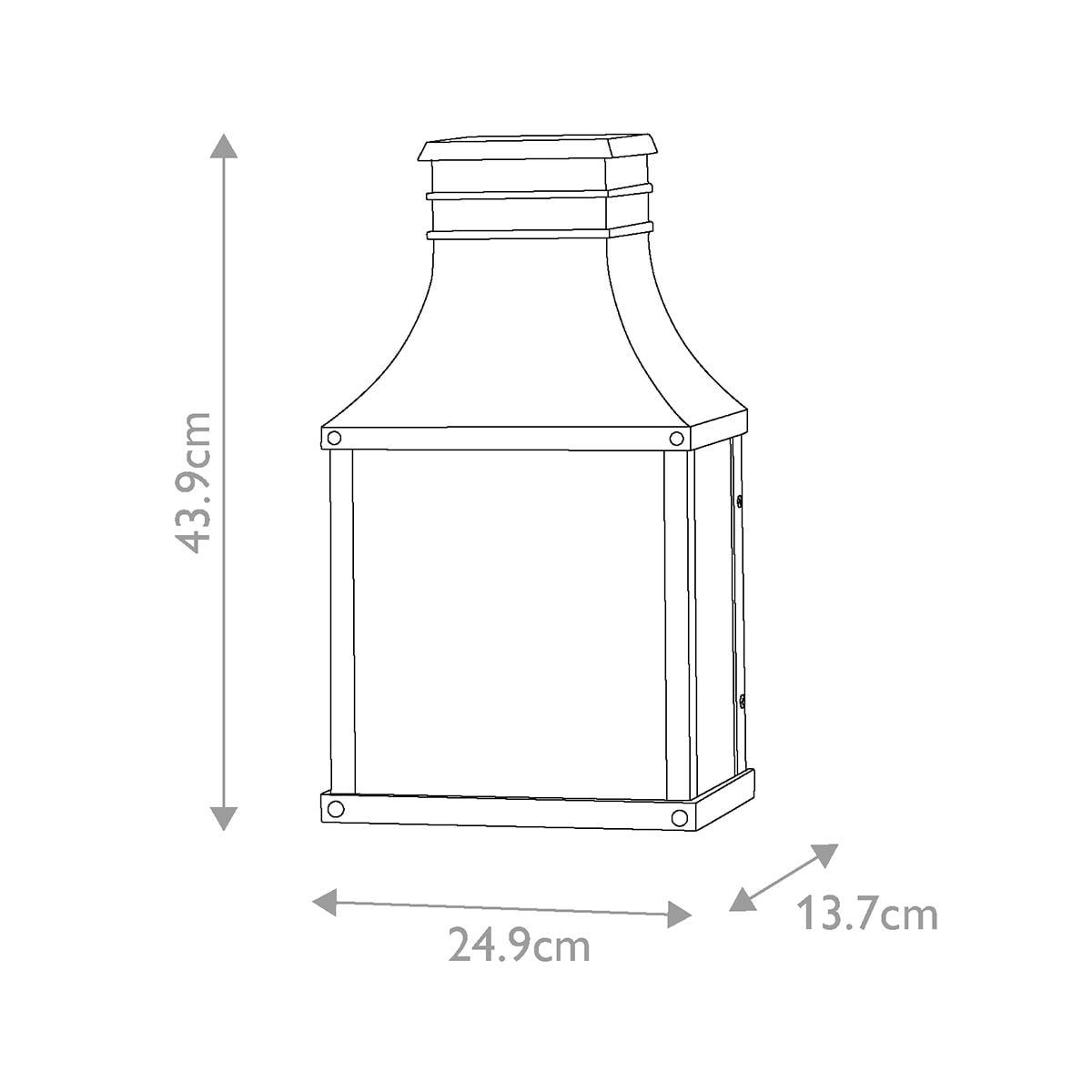 Beacon Hill 2lt Half Wall Lantern