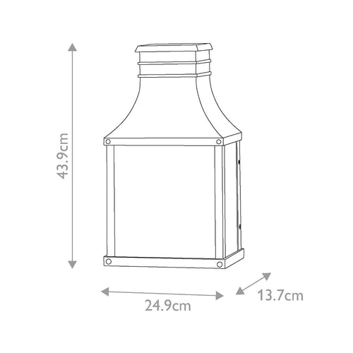 Beacon Hill 2lt Half Wall Lantern