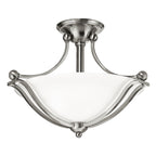 Bolla 2-Light Semi-Flush Mount (Brushed Nickel)