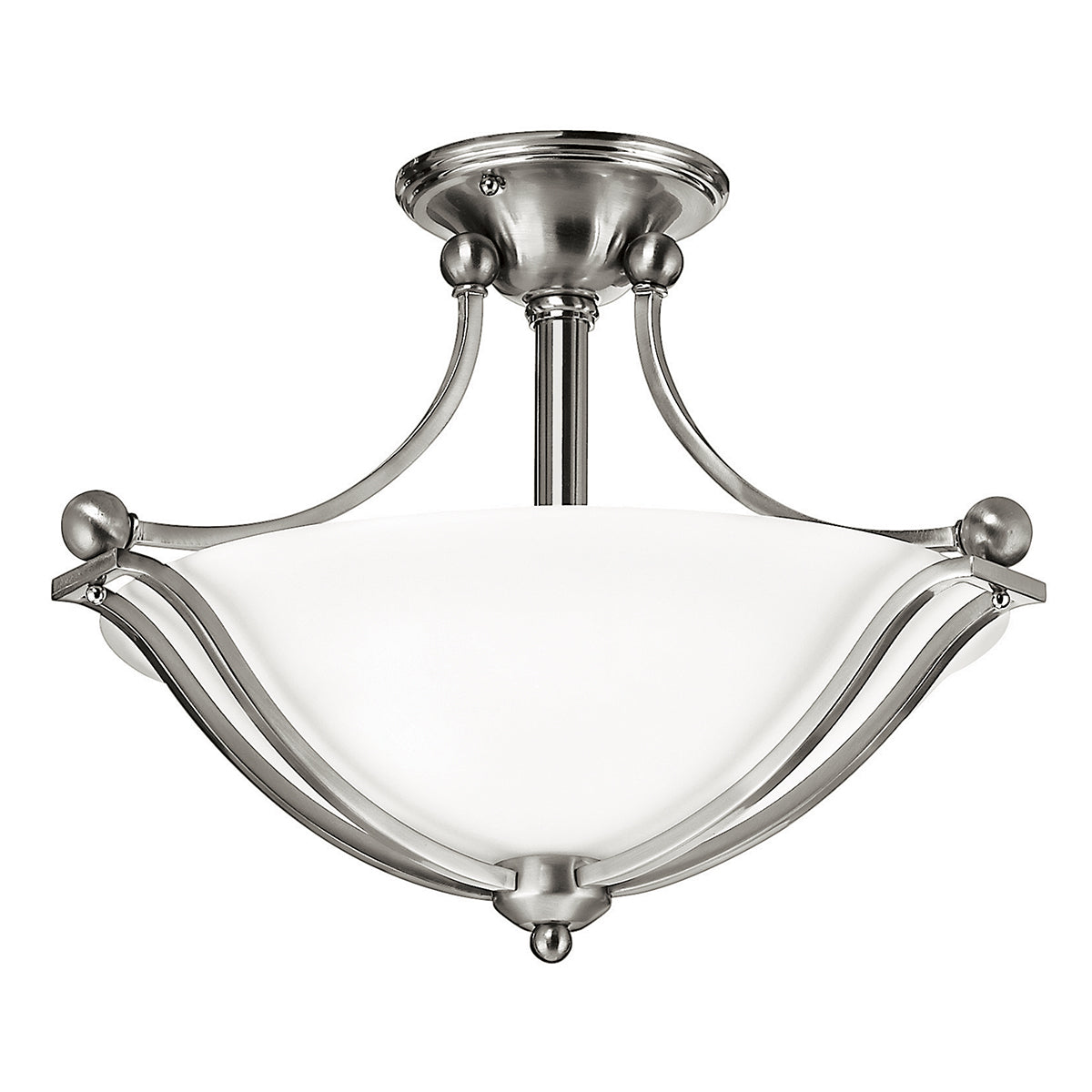 Bolla 2-Light Semi-Flush Mount (Brushed Nickel)