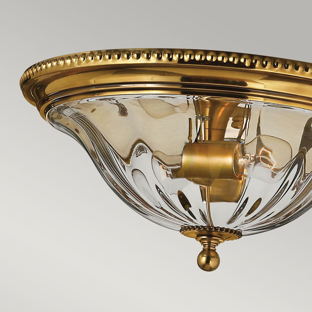 Cambridge 2-Light Flush Mount (Solid Brass)