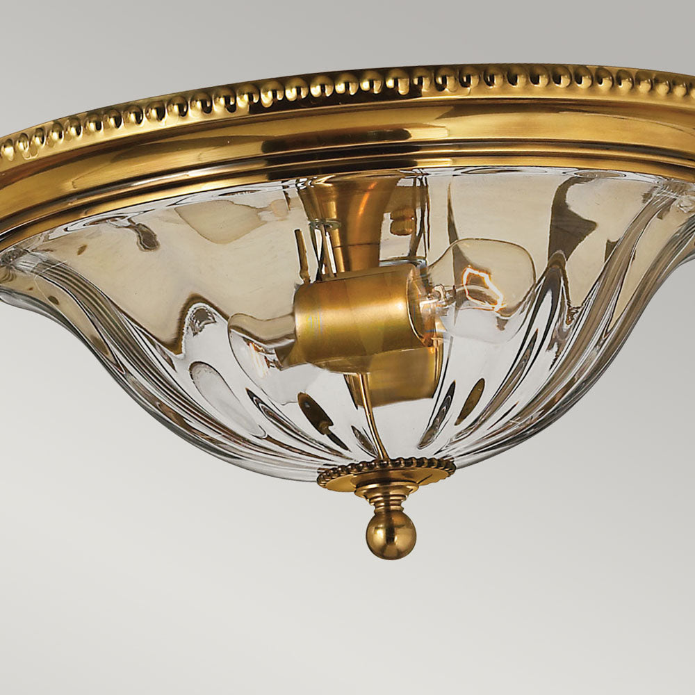 Cambridge 2-Light Flush Mount (Solid Brass)