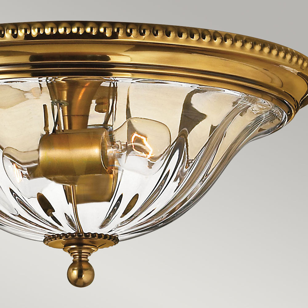 Cambridge 2-Light Flush Mount (Solid Brass)