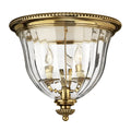 Cambridge 3-Light Flush Mount (Solid Brass)