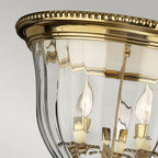 Cambridge 3-Light Flush Mount (Solid Brass)