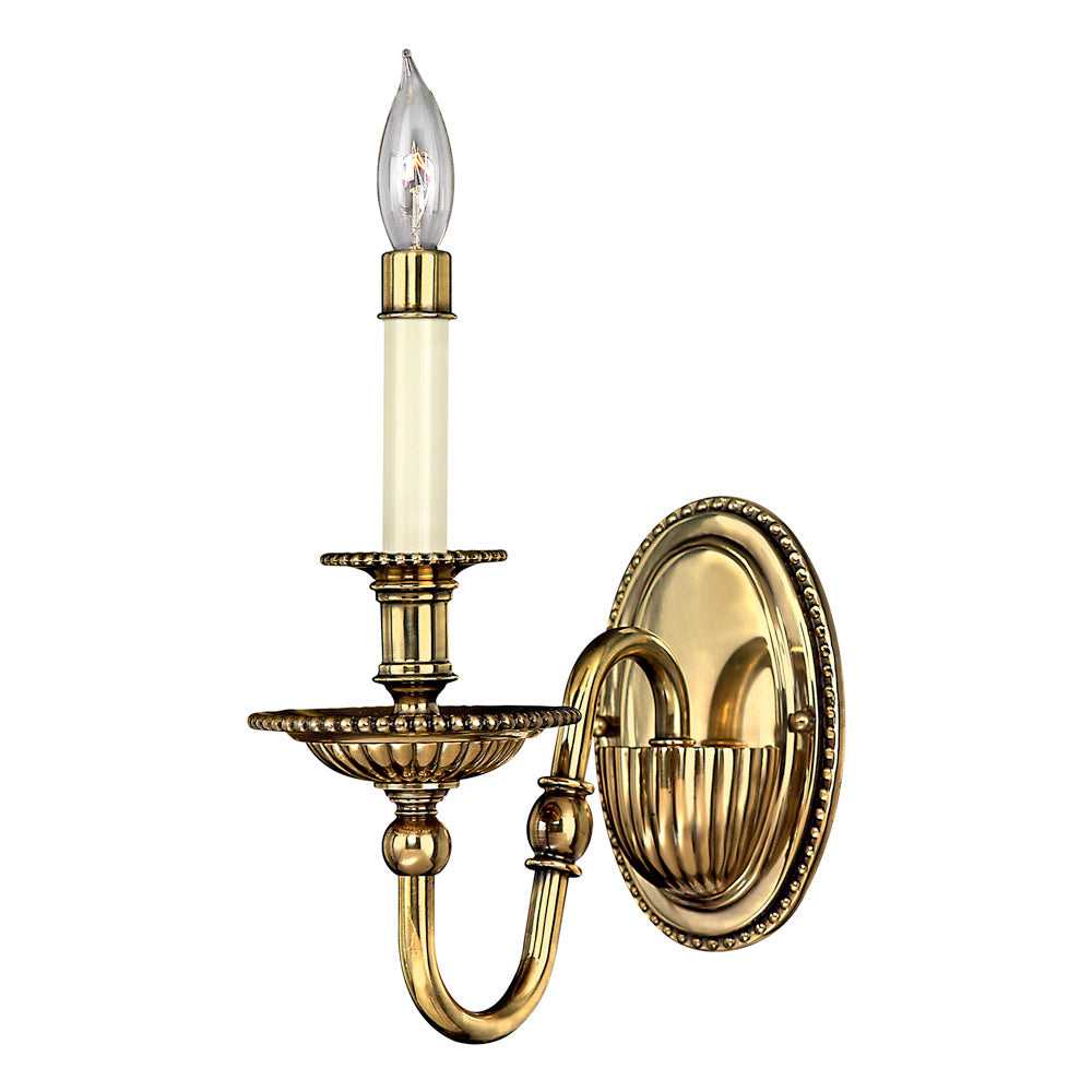 Cambridge 1-Light Wall Sconce (Solid Brass, New England Style)