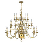 Cambridge 25-Light Chandelier (Solid Brass)
