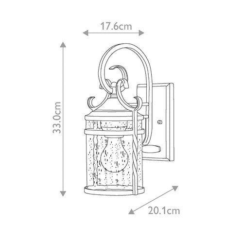 Casa 1 Light Wall Lantern