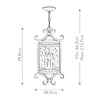 Casa 3 Light Chain Lantern