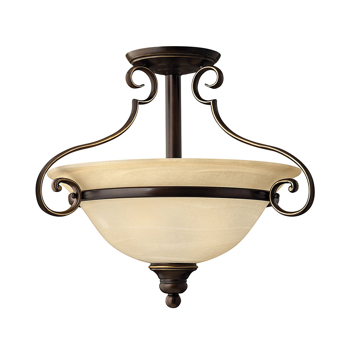 Cello 2-Light Semi-Flush Mount (Antique Bronze)
