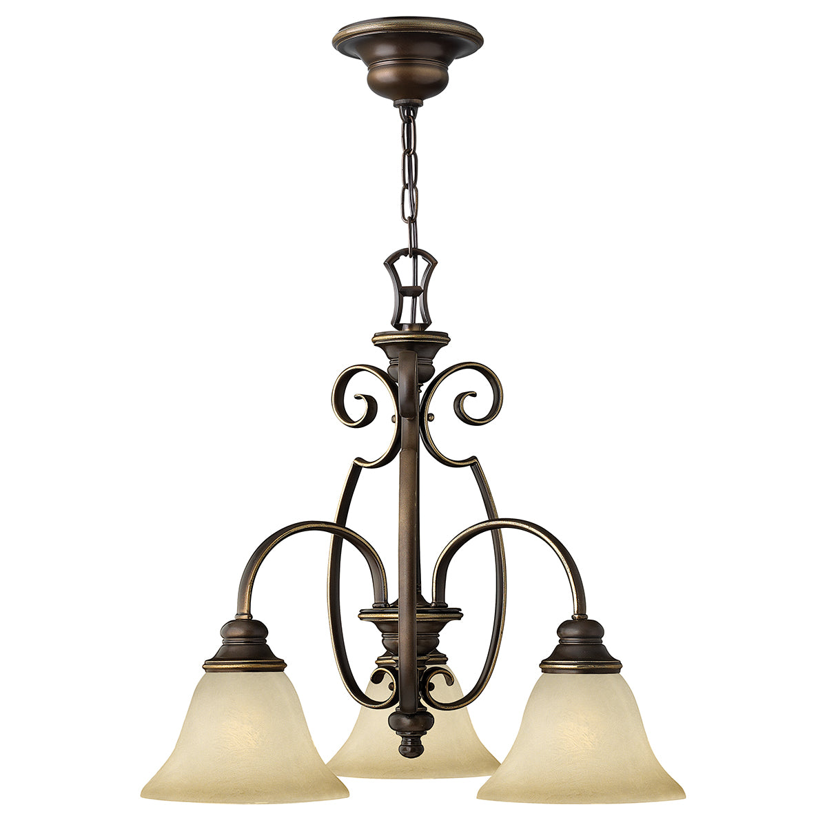 Cello 3-Light Chandelier (Antique Bronze)