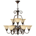 Cello 9-Light Chandelier (Antique Bronze)