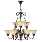 Cello 9-Light Chandelier (Antique Bronze)