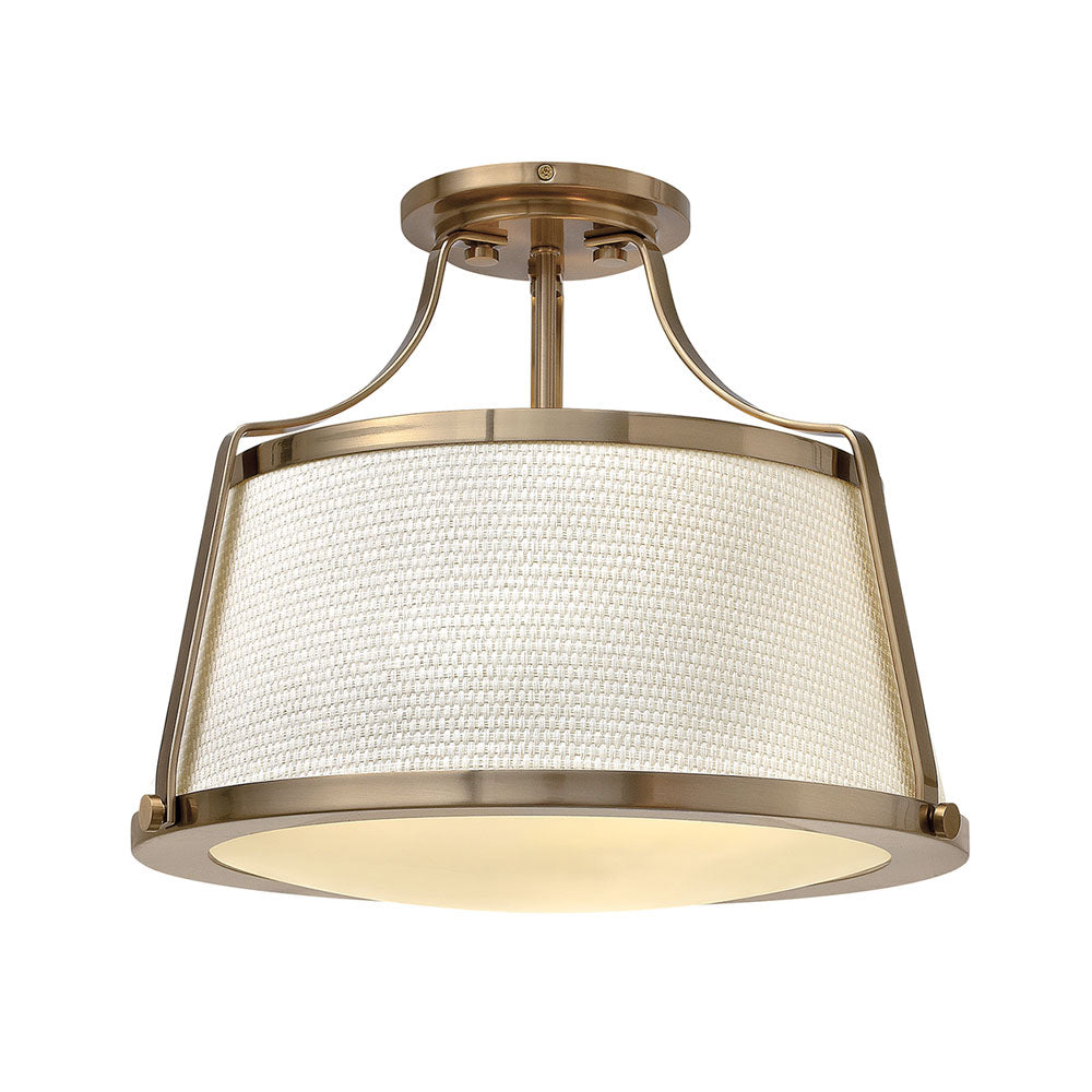 Charlotte 3-Light Semi-Flush Mount (Brushed Caramel)