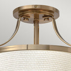 Charlotte 3-Light Semi-Flush Mount (Brushed Caramel)