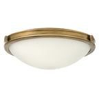 Collier 3-Light Large Flush Mount (Heritage Brass)