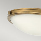 Collier 3-Light Large Flush Mount (Heritage Brass)