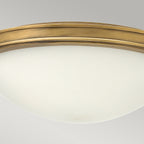 Collier 3-Light Large Flush Mount (Heritage Brass)