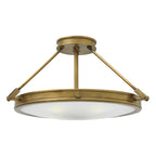 Collier 4-Light Large Semi-Flush Mount (Heritage Brass)
