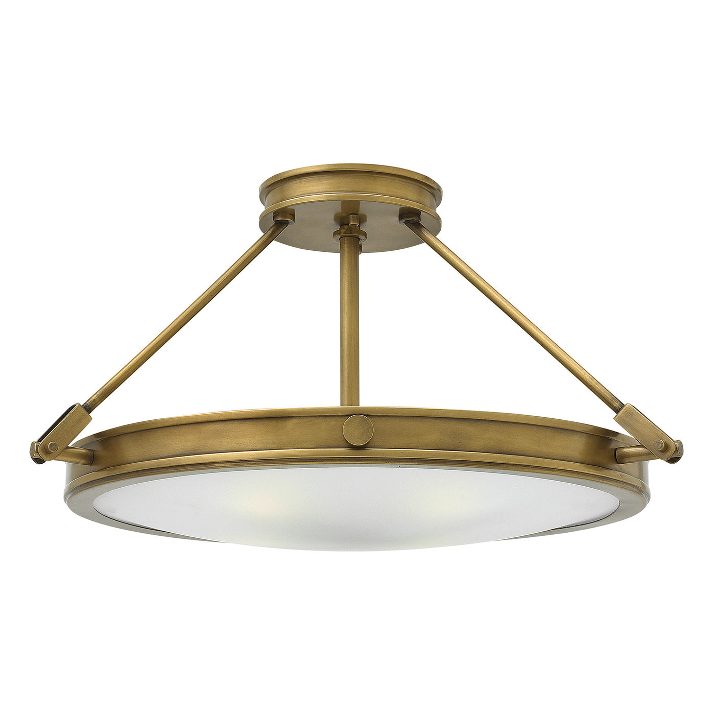 Collier 4-Light Large Semi-Flush Mount (Heritage Brass)