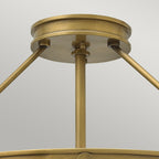 Collier 4-Light Large Semi-Flush Mount (Heritage Brass)