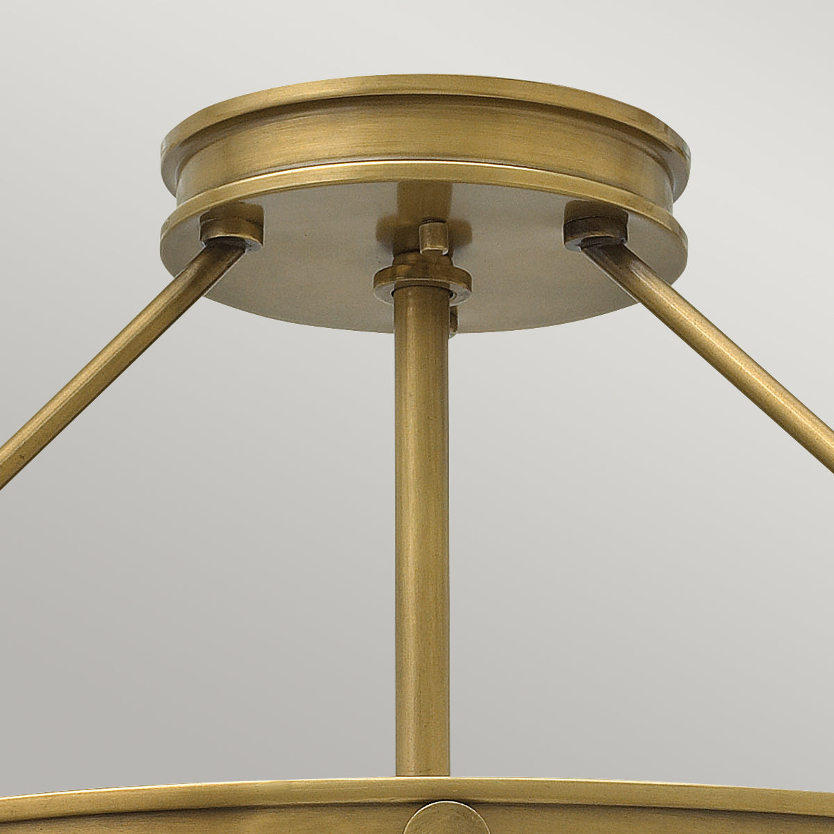 Collier 4-Light Large Semi-Flush Mount (Heritage Brass)