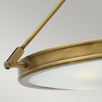 Collier 4-Light Large Semi-Flush Mount (Heritage Brass)
