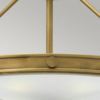 Collier 4-Light Large Semi-Flush Mount (Heritage Brass)