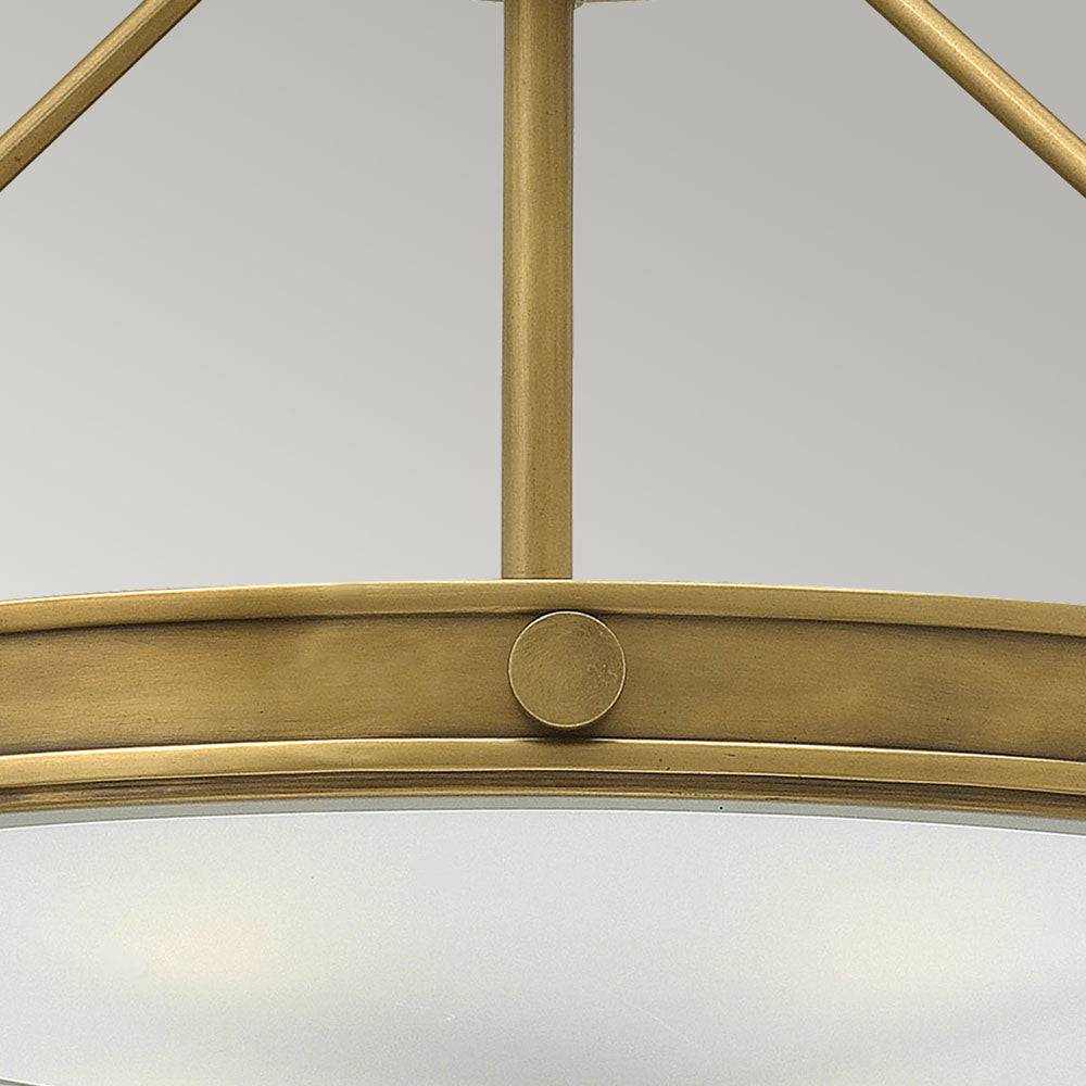 Collier 4-Light Large Semi-Flush Mount (Heritage Brass)
