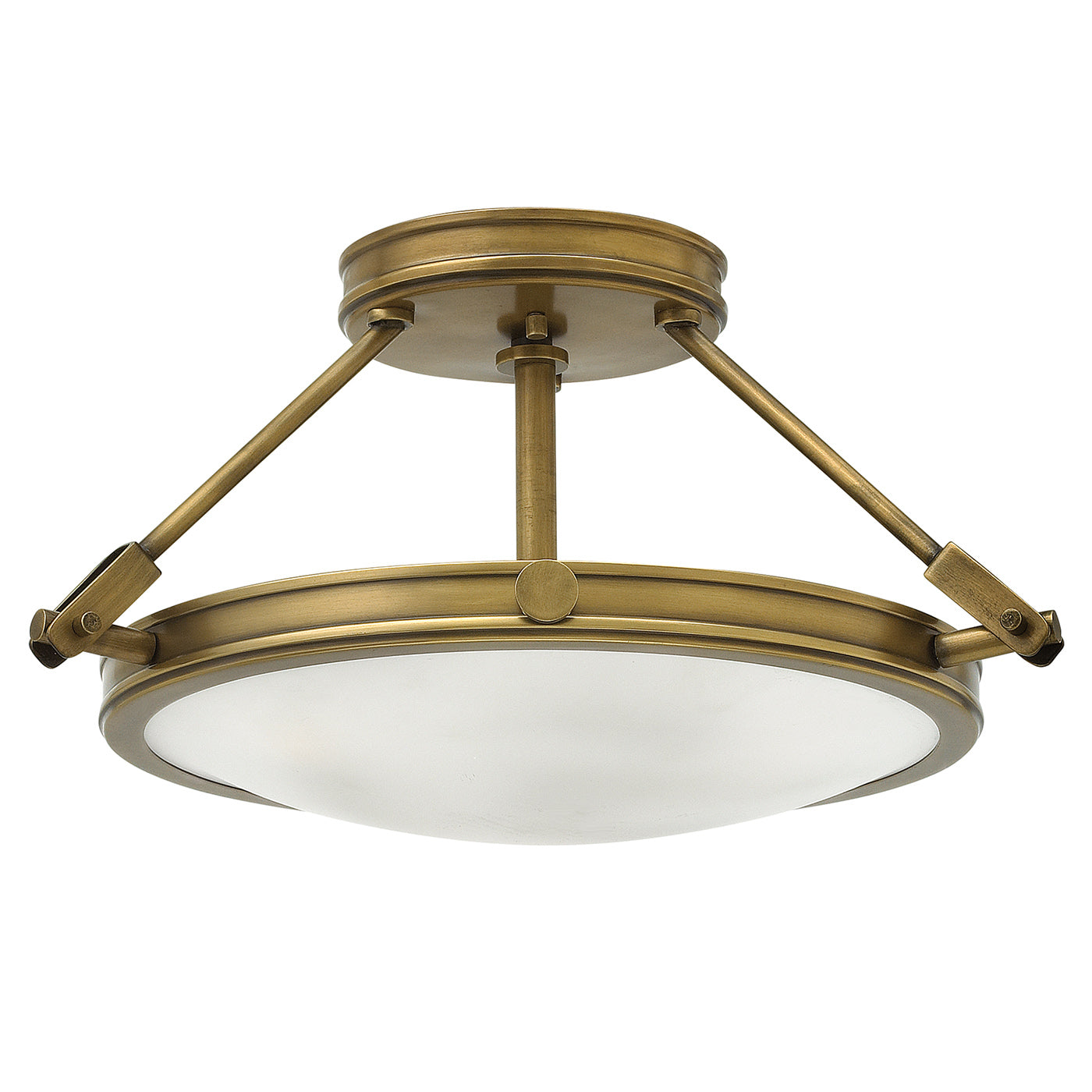 Collier 3-Light Semi-Flush Mount (Heritage Brass)